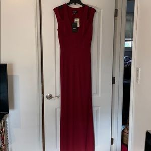 Maroon Evening Gown Floor Length